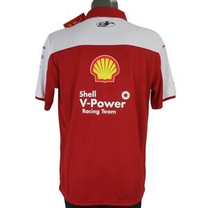 NWT Shell V-Power Racing DJR Supercars Team Penske Ford Polo Shirt Mens L